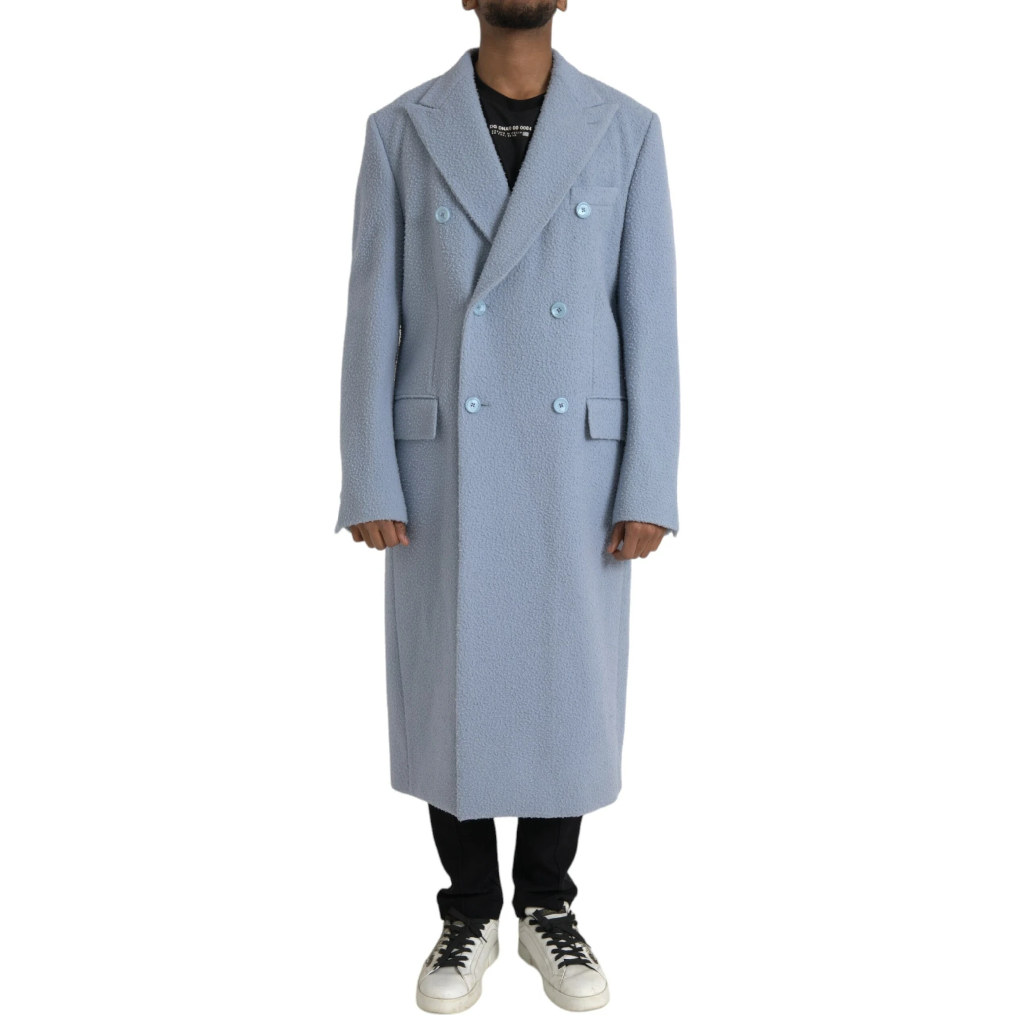 Light Blue Cashmere Trench Coat