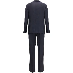 Blue Cotton Two-Piece Suit