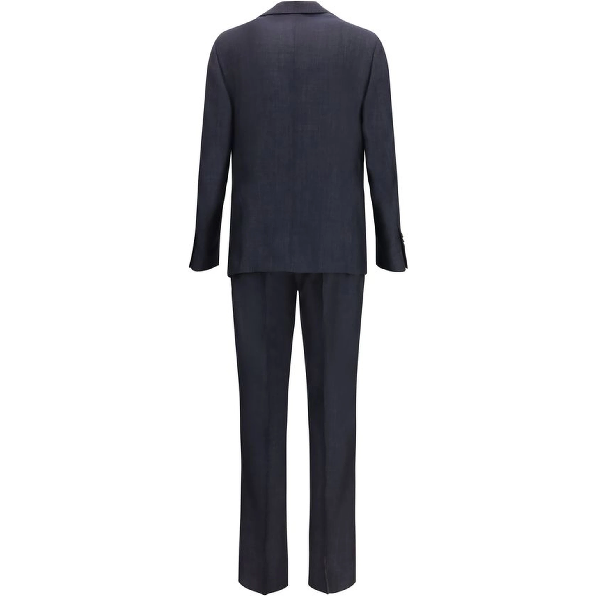 Blue Cotton Two-Piece Suit