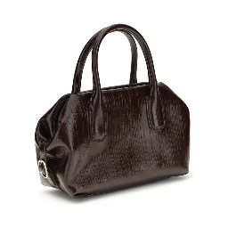 Brown Polyethylene Shoulder Bag