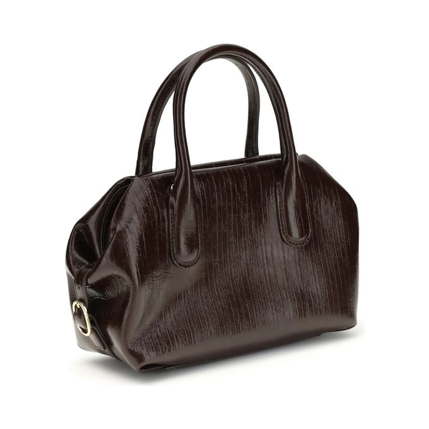 Brown Polyethylene Shoulder Bag