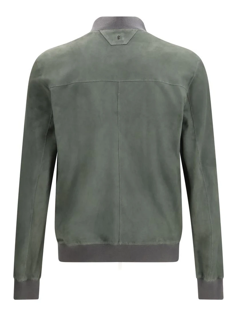 Bicolor Calf Leather Bos Taurus Bomber
