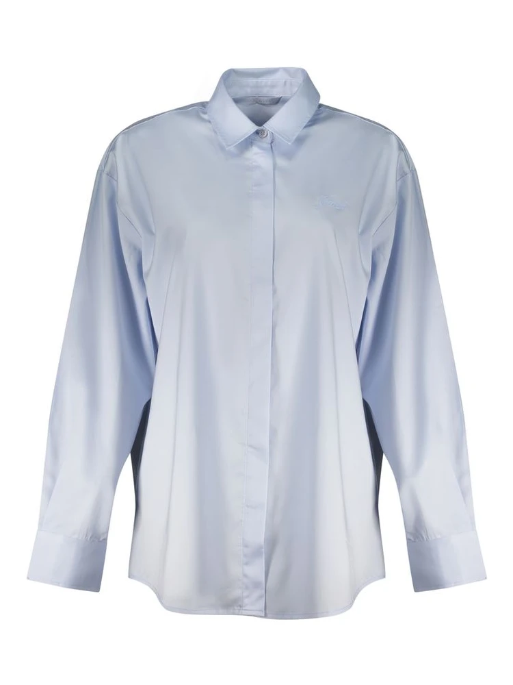 Blue Cotton Dress Shirt