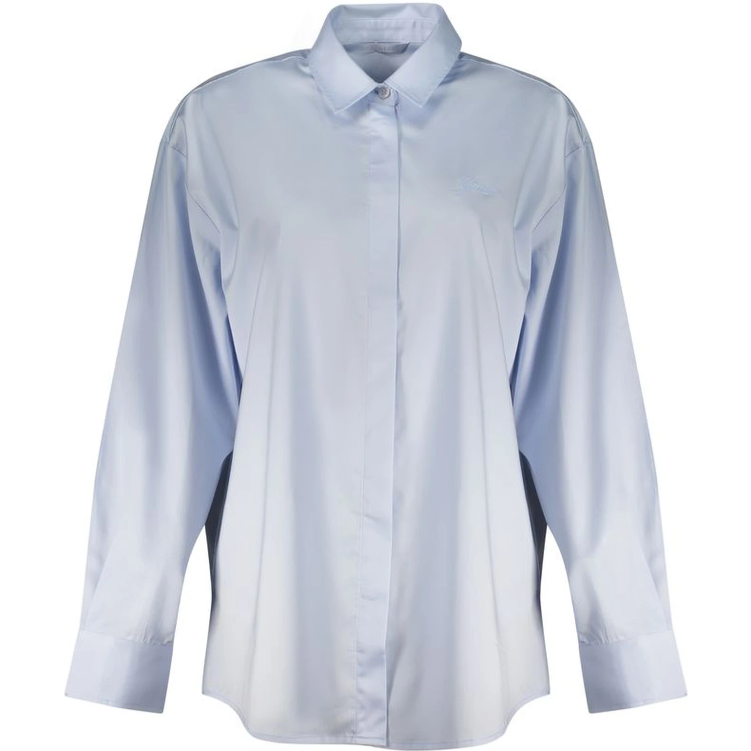 Blue Cotton Dress Shirt