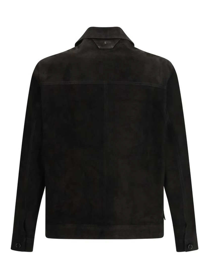 Black Calf Leather Bos Taurus Clothing