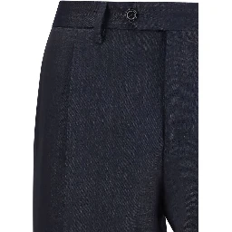 Blue Cotton Two-Piece Suit