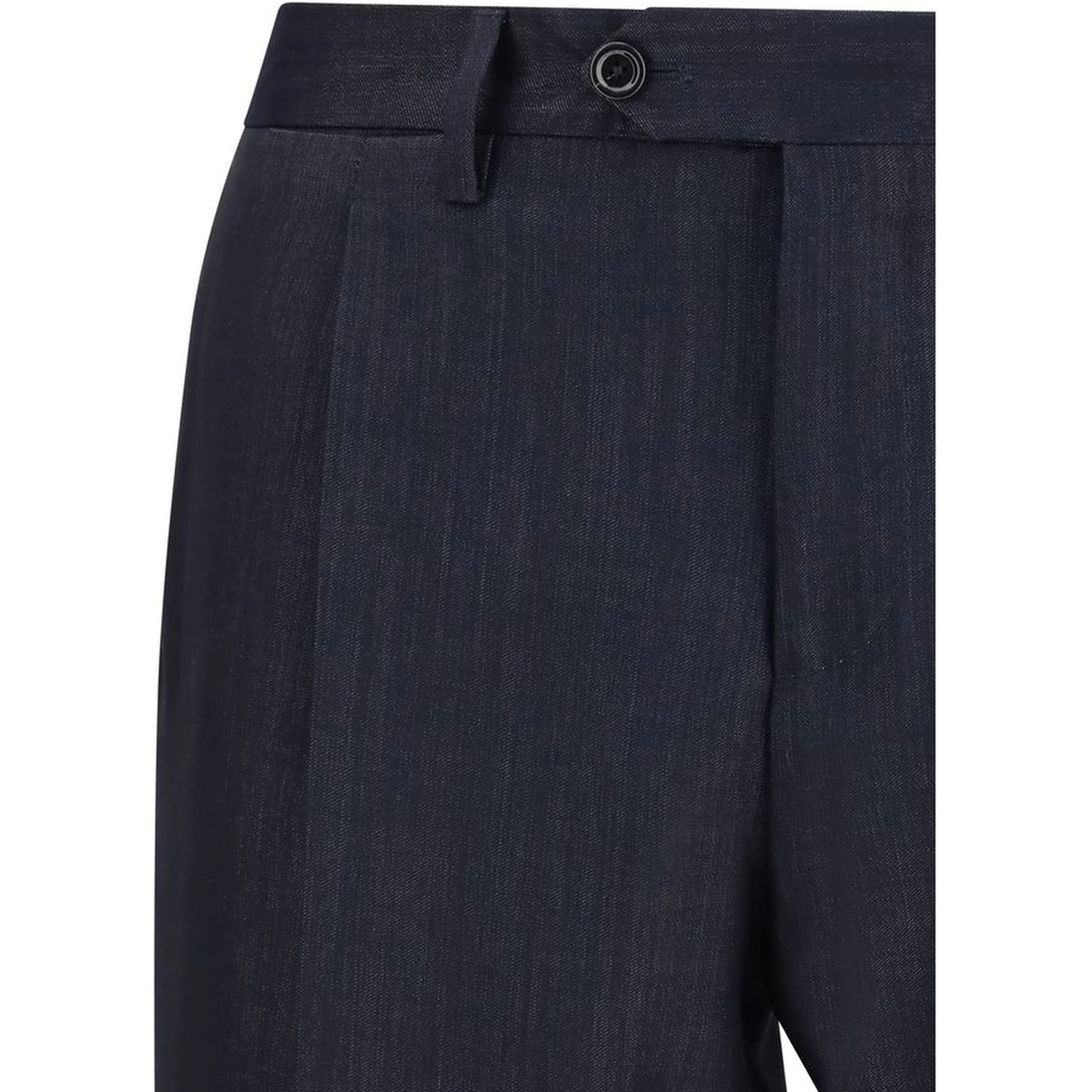 Blue Cotton Two-Piece Suit