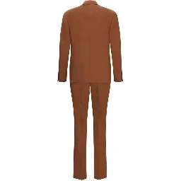 Brown Cotton Two-Piece Suit