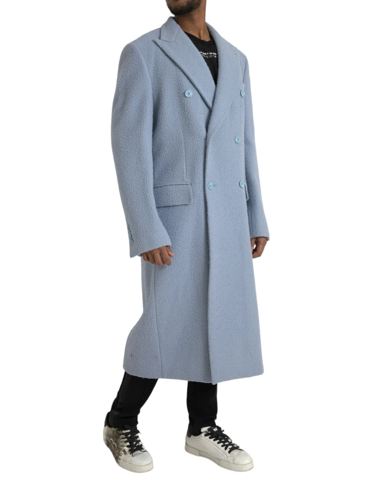 Light Blue Cashmere Trench Coat alternative
