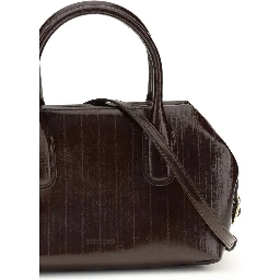Brown Polyethylene Shoulder Bag