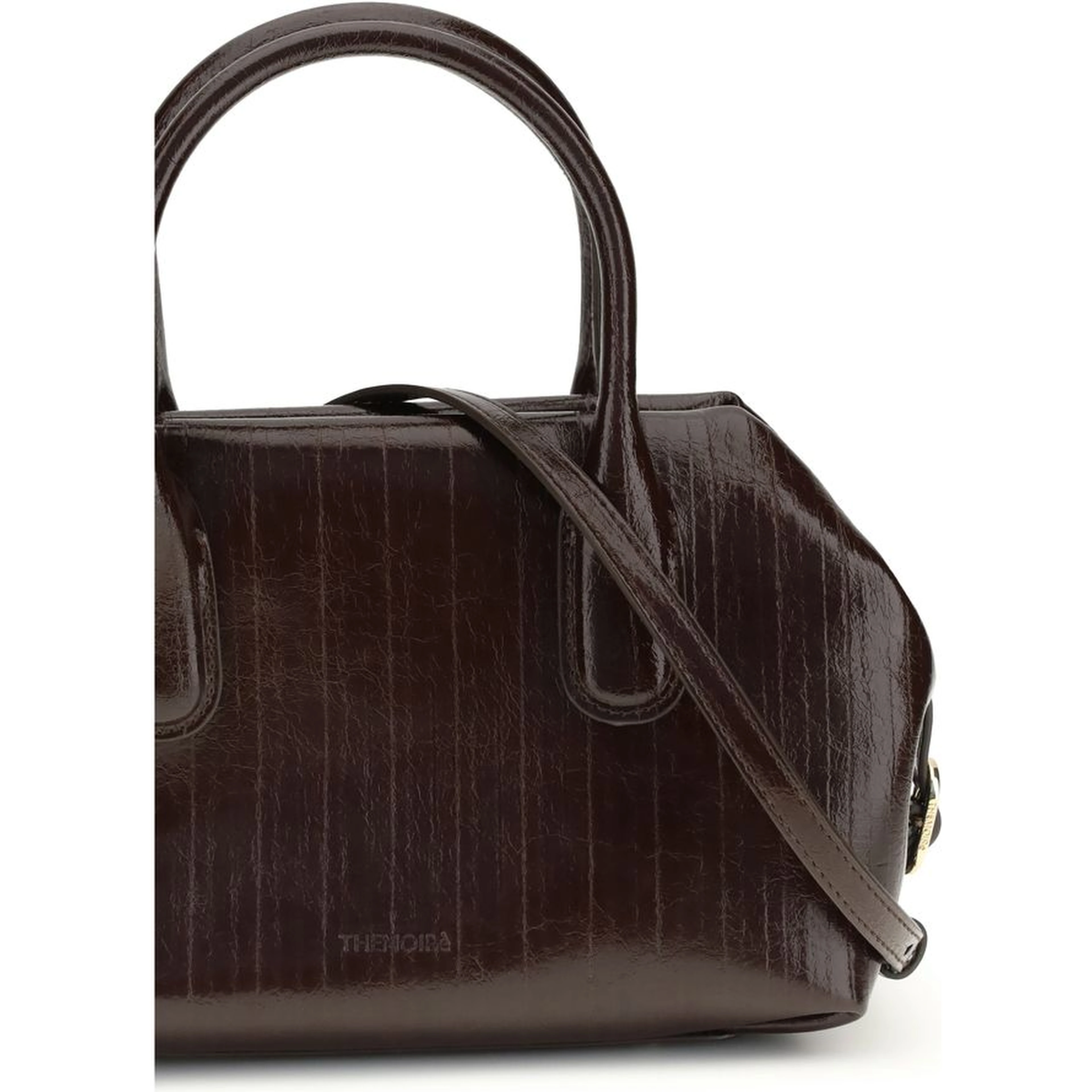 Brown Polyethylene Shoulder Bag