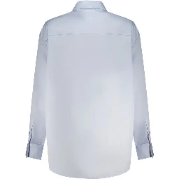 Blue Cotton Dress Shirt