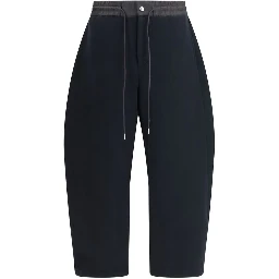 Black Cotton Athletic Pants