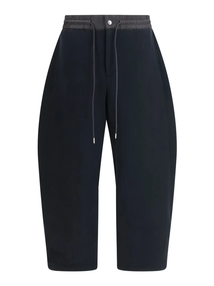 Black Cotton Athletic Pants