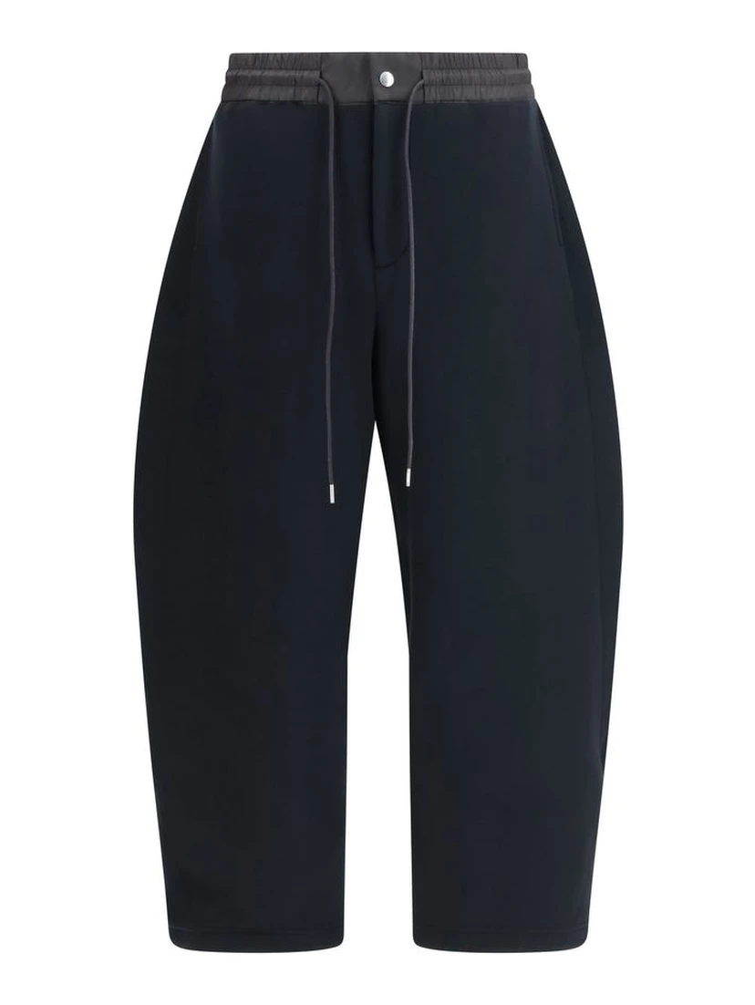 Black Cotton Athletic Pants