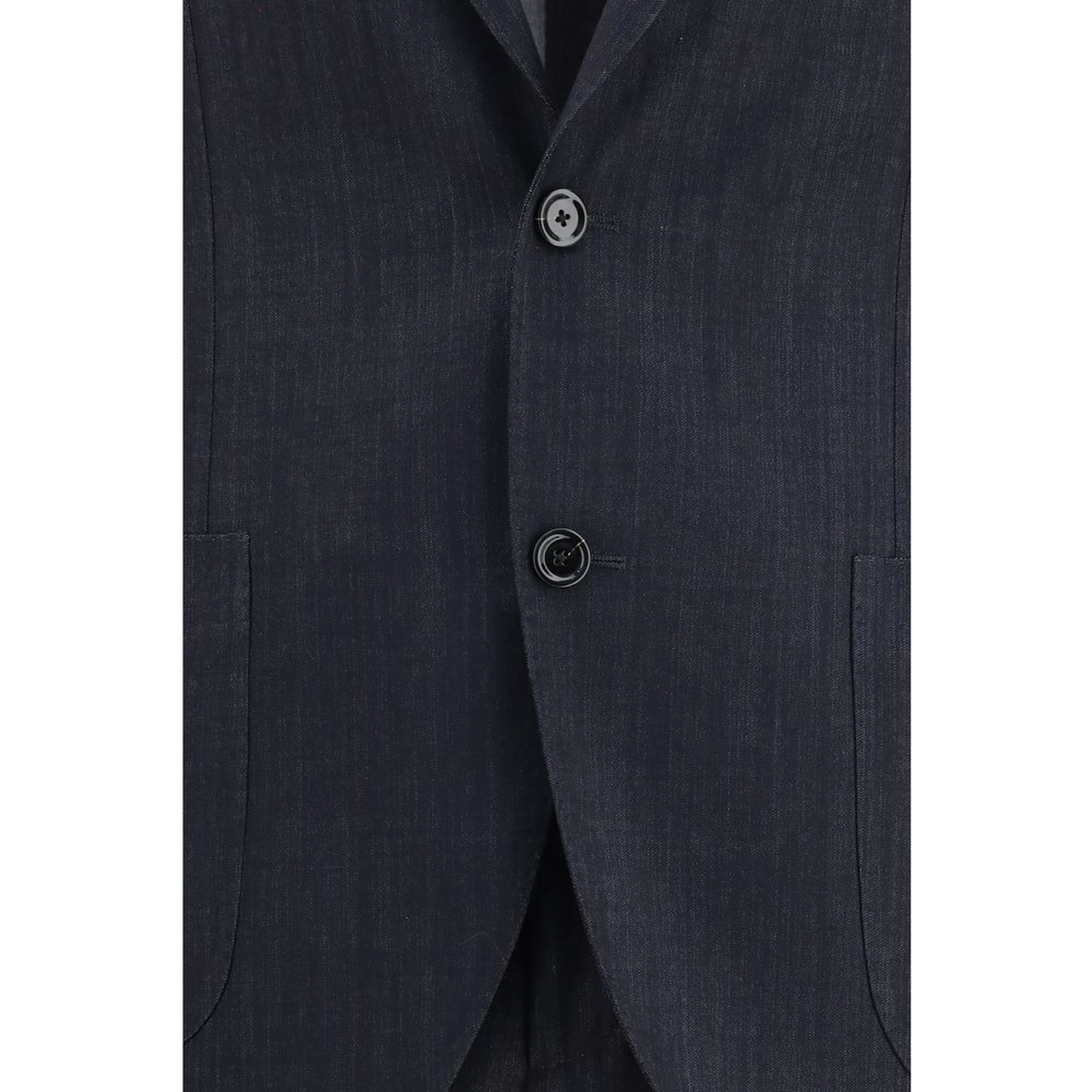 Blue Cotton Two-Piece Suit