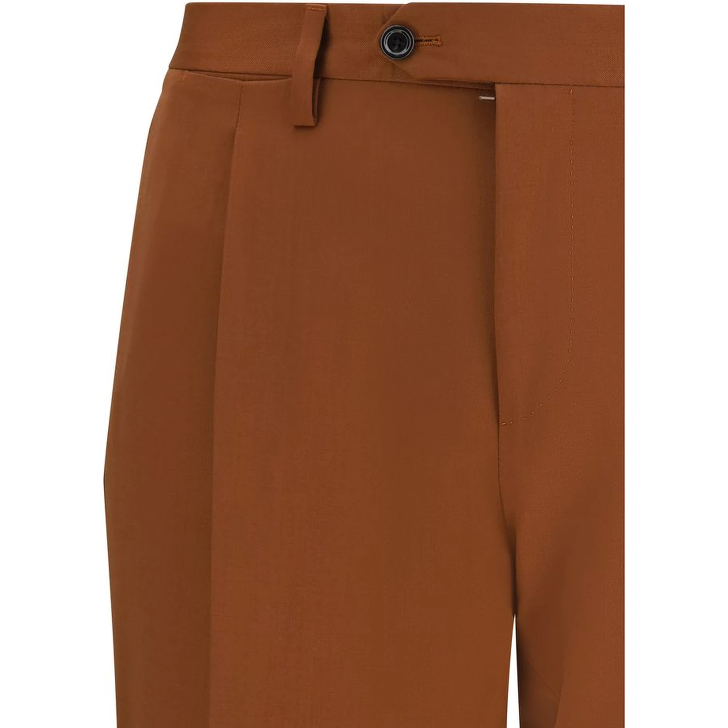 Brown Cotton Two-Piece Suit