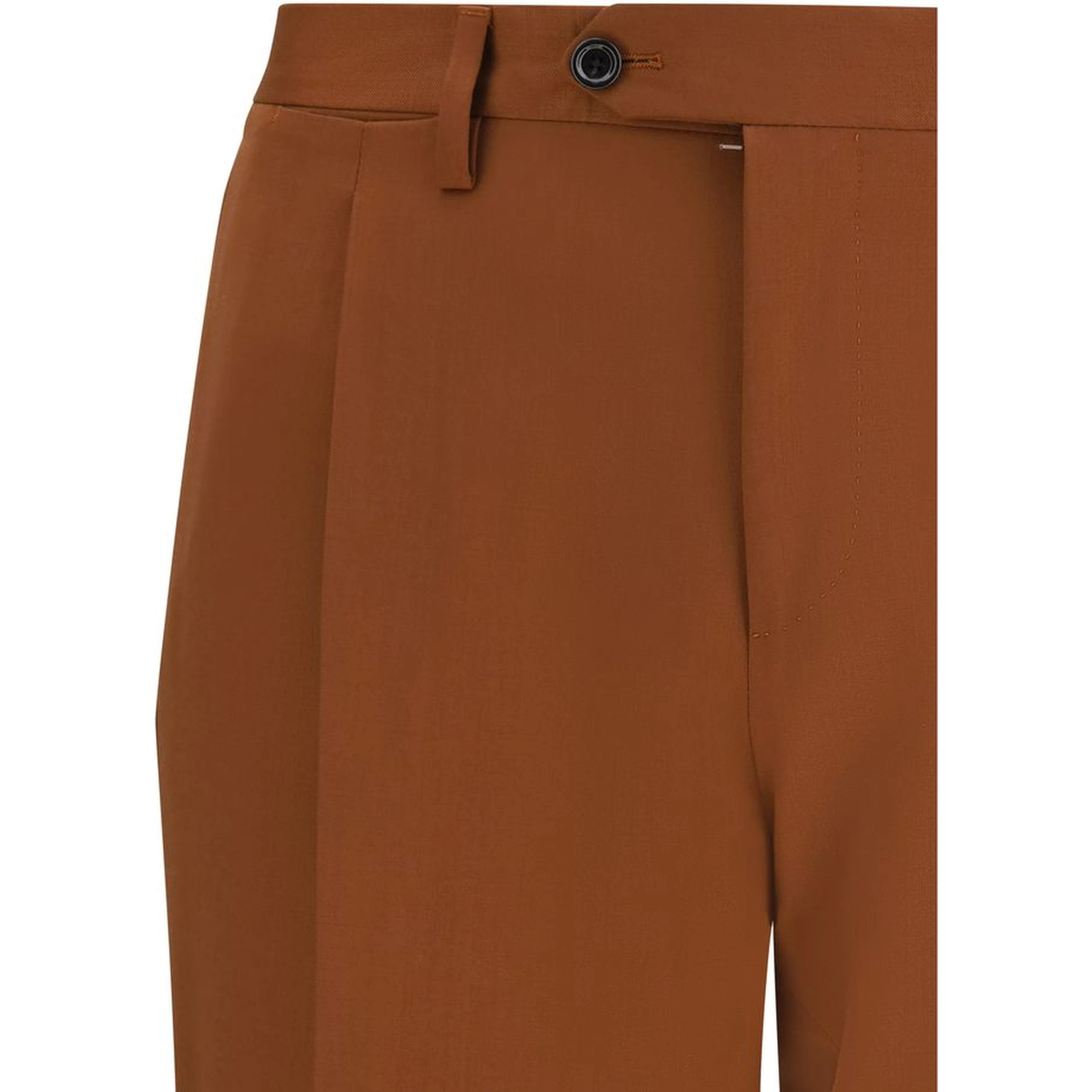 Brown Cotton Two-Piece Suit