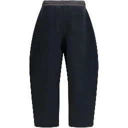 Black Cotton Athletic Pants
