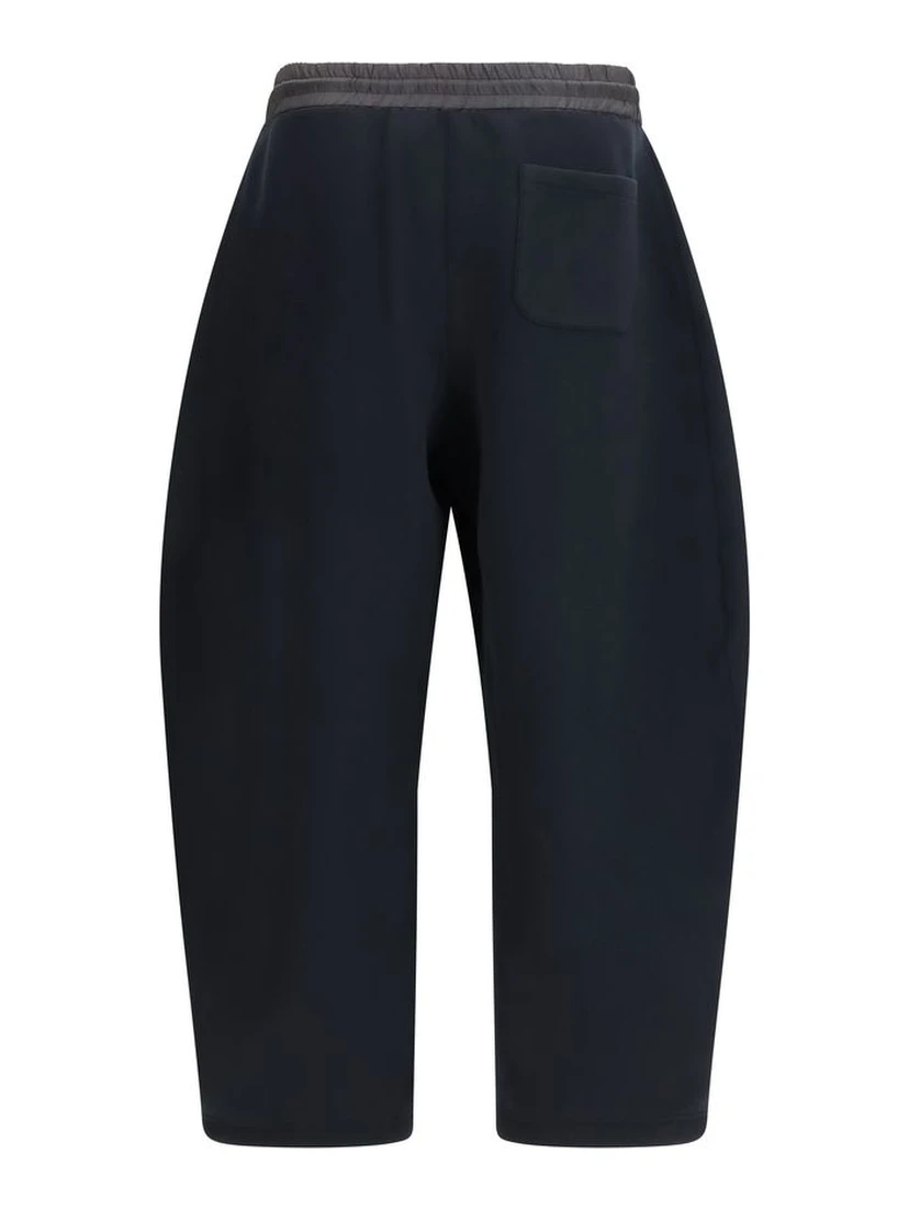 Black Cotton Athletic Pants