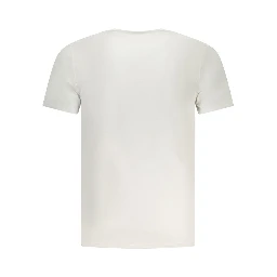 White Cotton Men T-Shirt