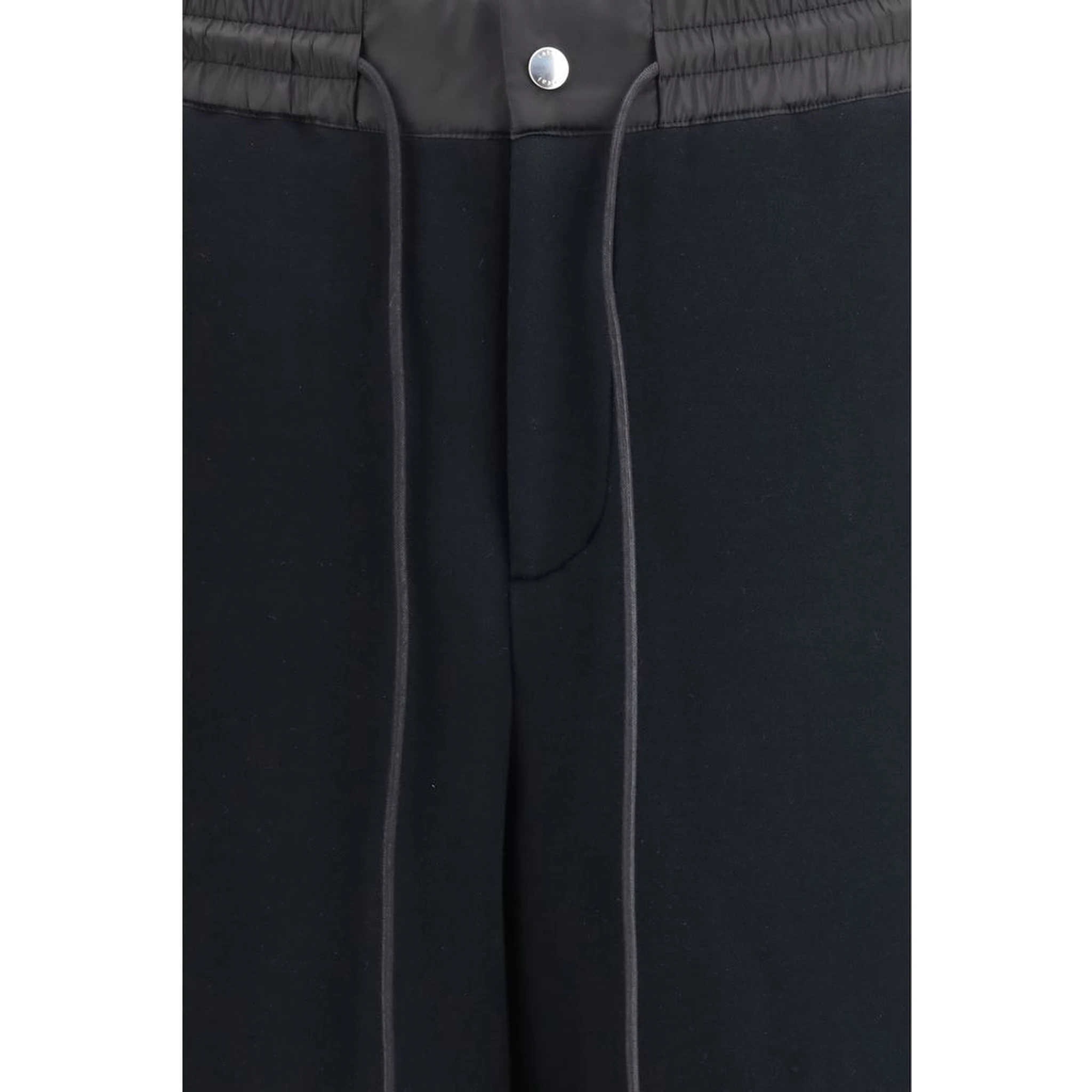 Black Cotton Athletic Pants