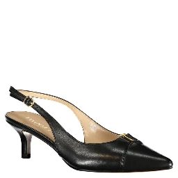 Black Leather Women Sandal