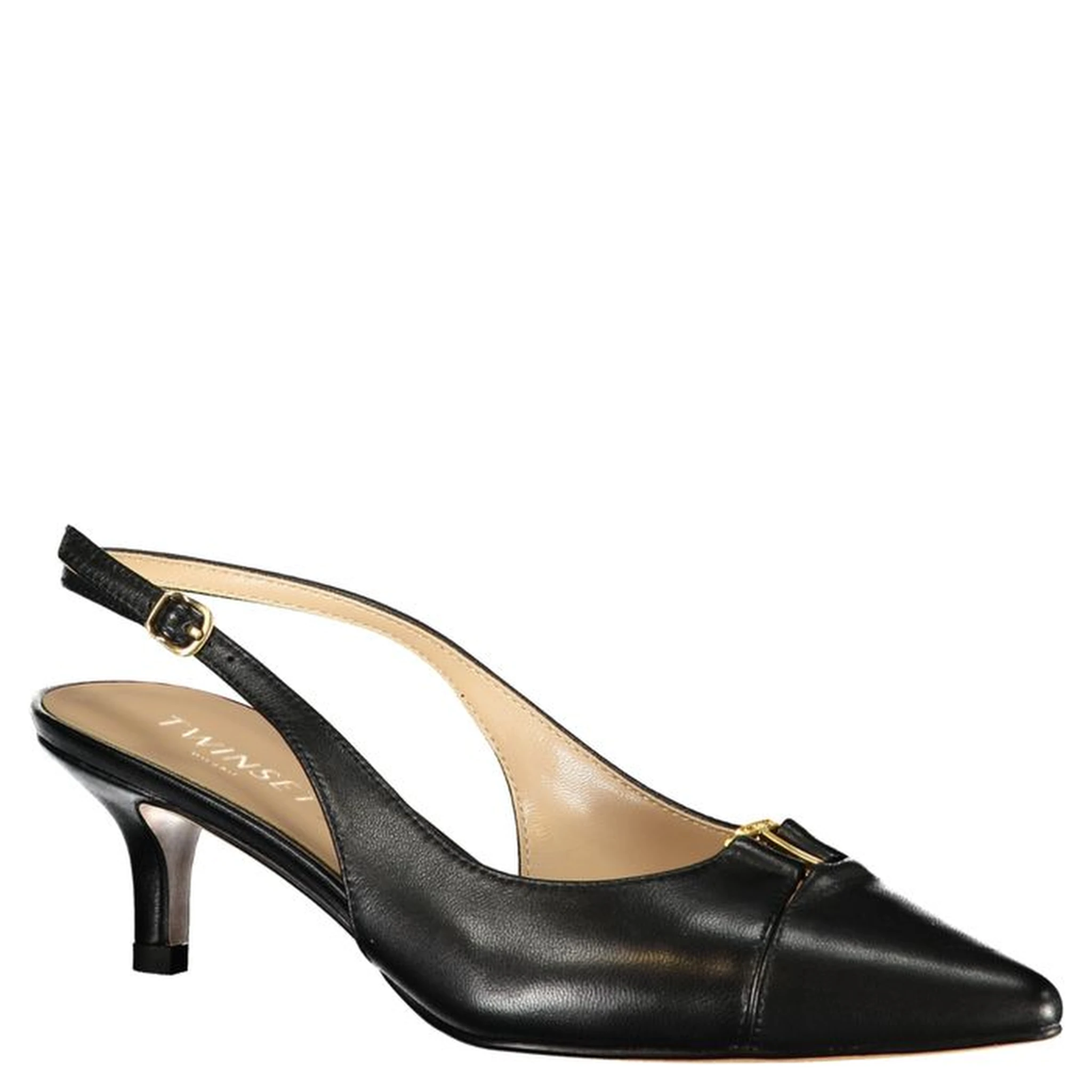 Black Leather Women Sandal