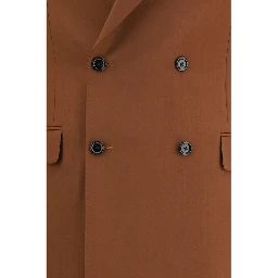 Brown Cotton Two-Piece Suit