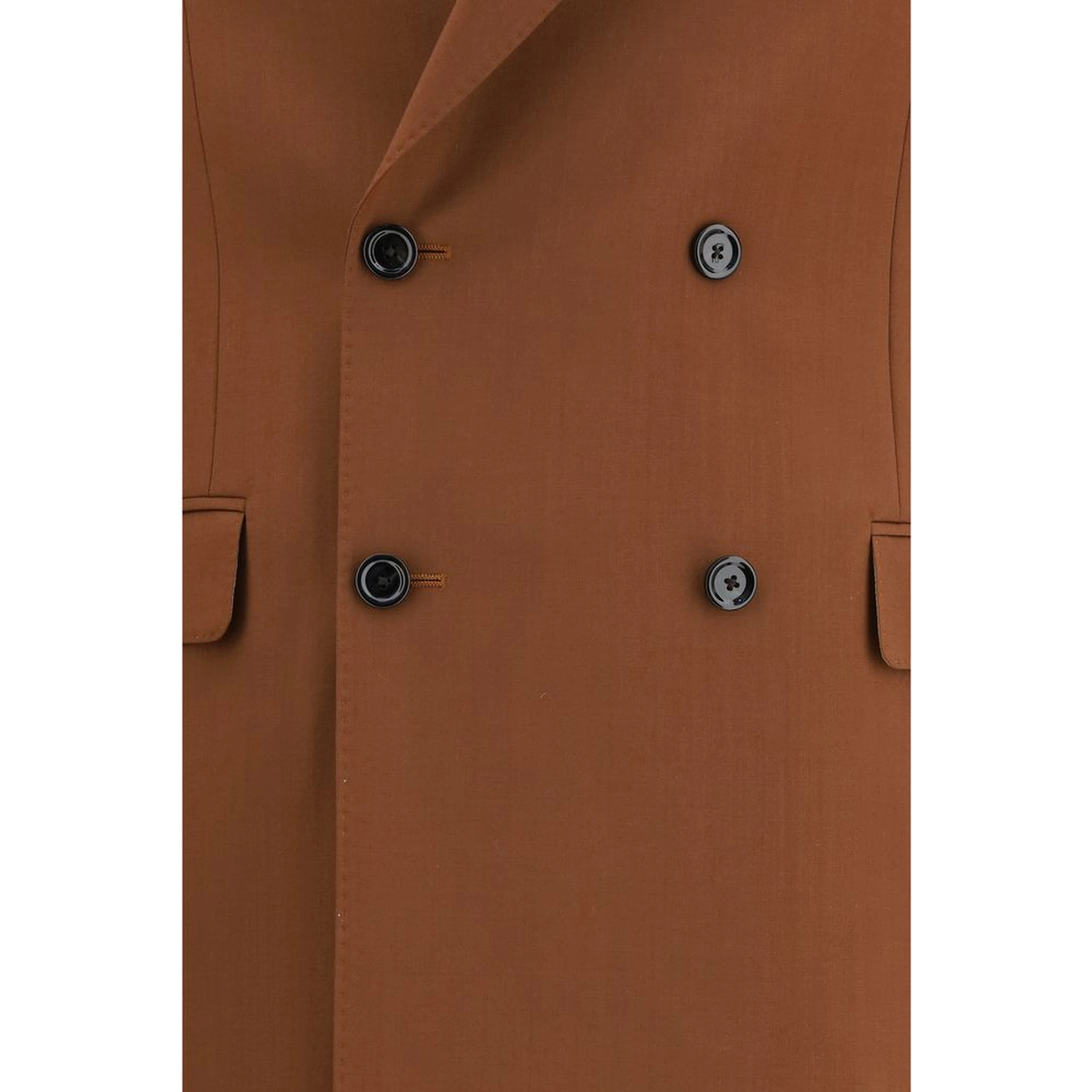 Brown Cotton Two-Piece Suit