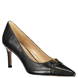 Black Leather Women Classic Shoe