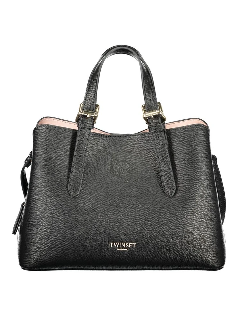 Nero Polyurethane Women Handbag