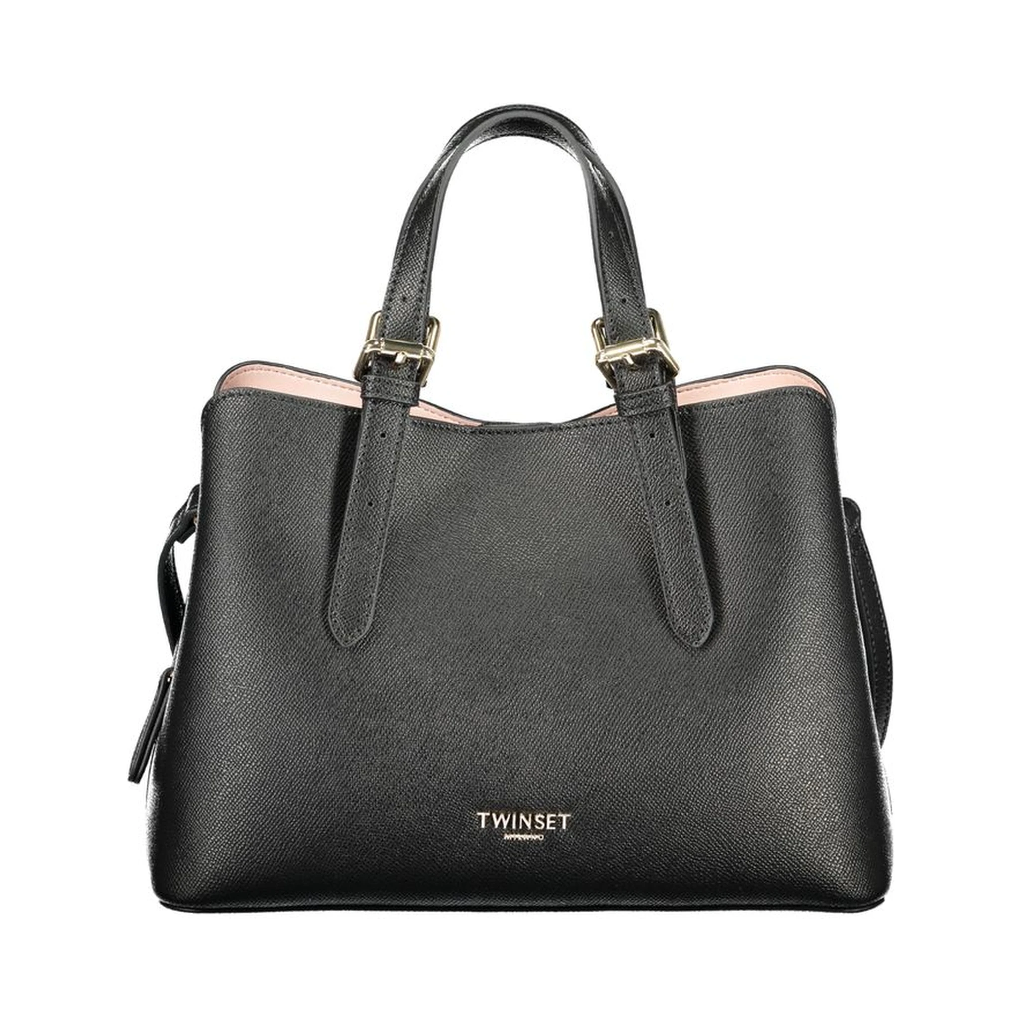 Nero Polyurethane Women Handbag