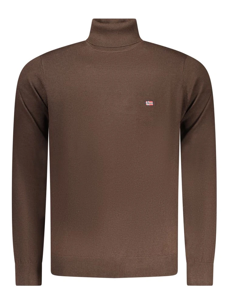 Marrone Poliammide Men Sweater
