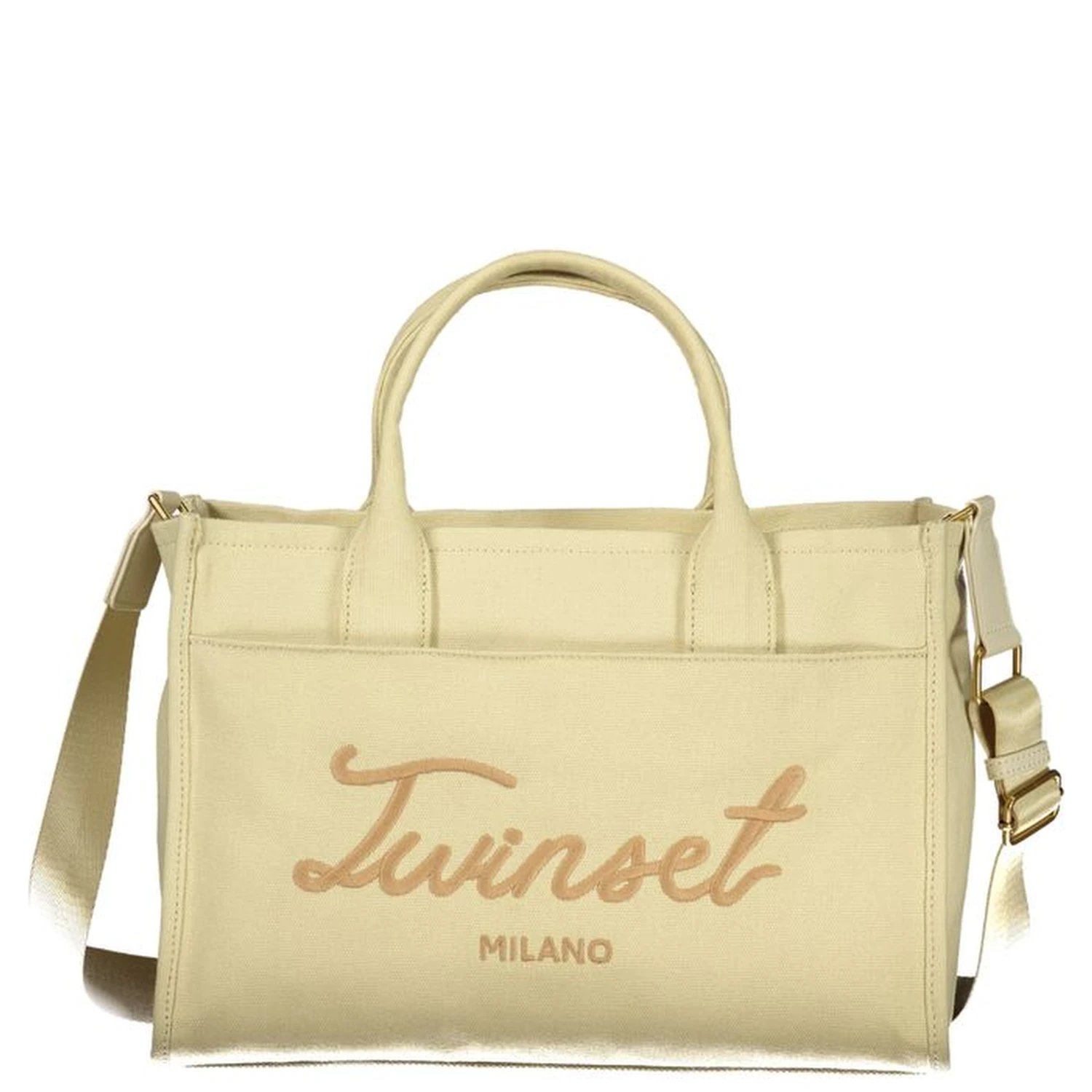 Beige Cotton Women Tote