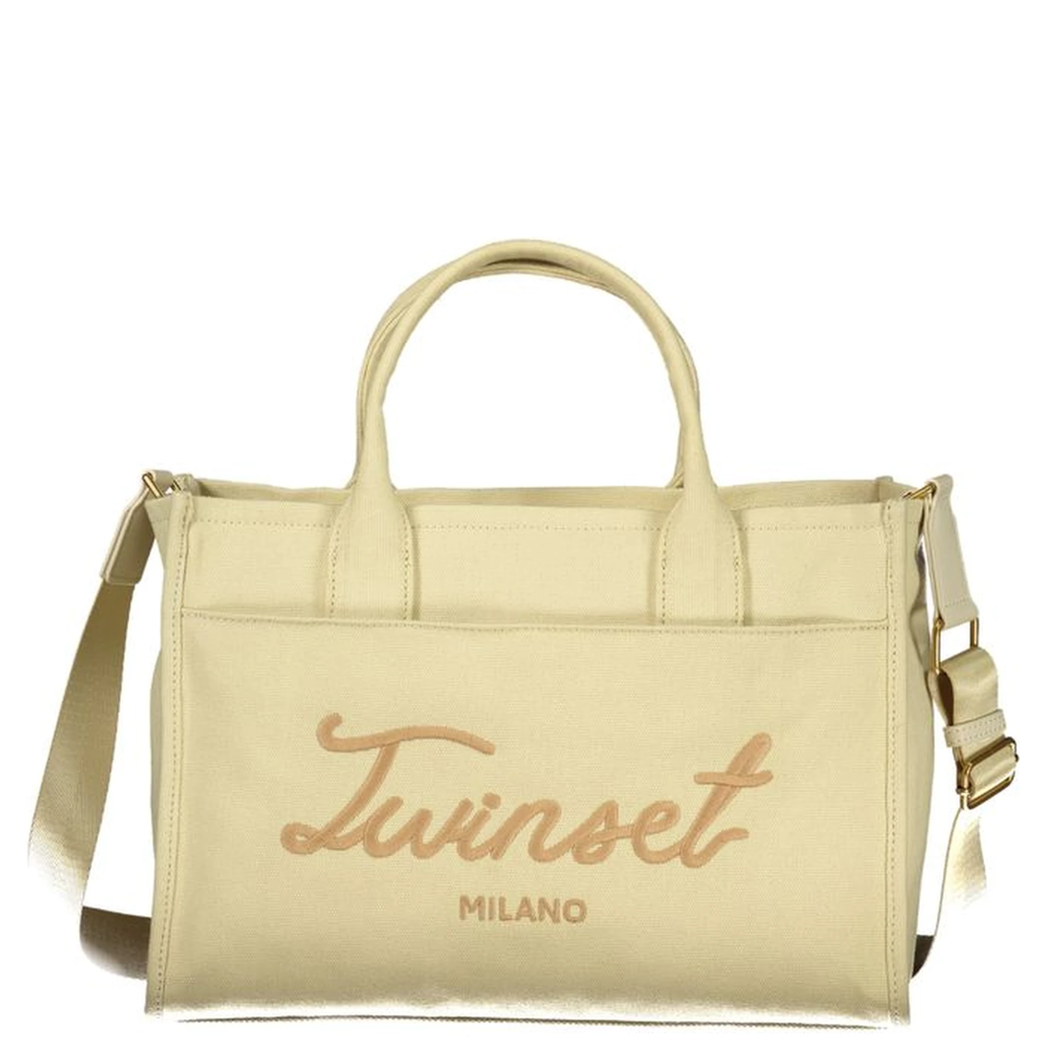 Beige Cotton Women Tote