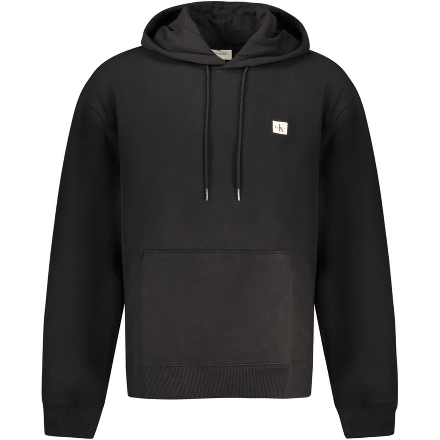 Black Cotton Men Hoodie