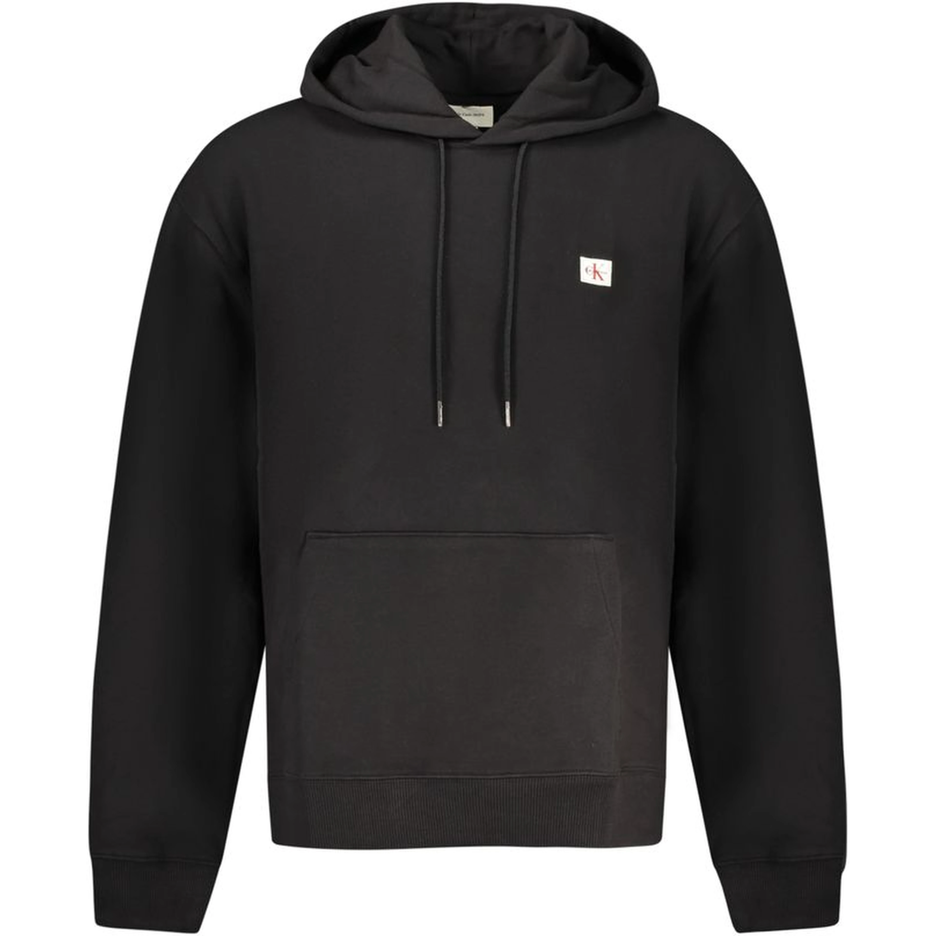 Black Cotton Men Hoodie