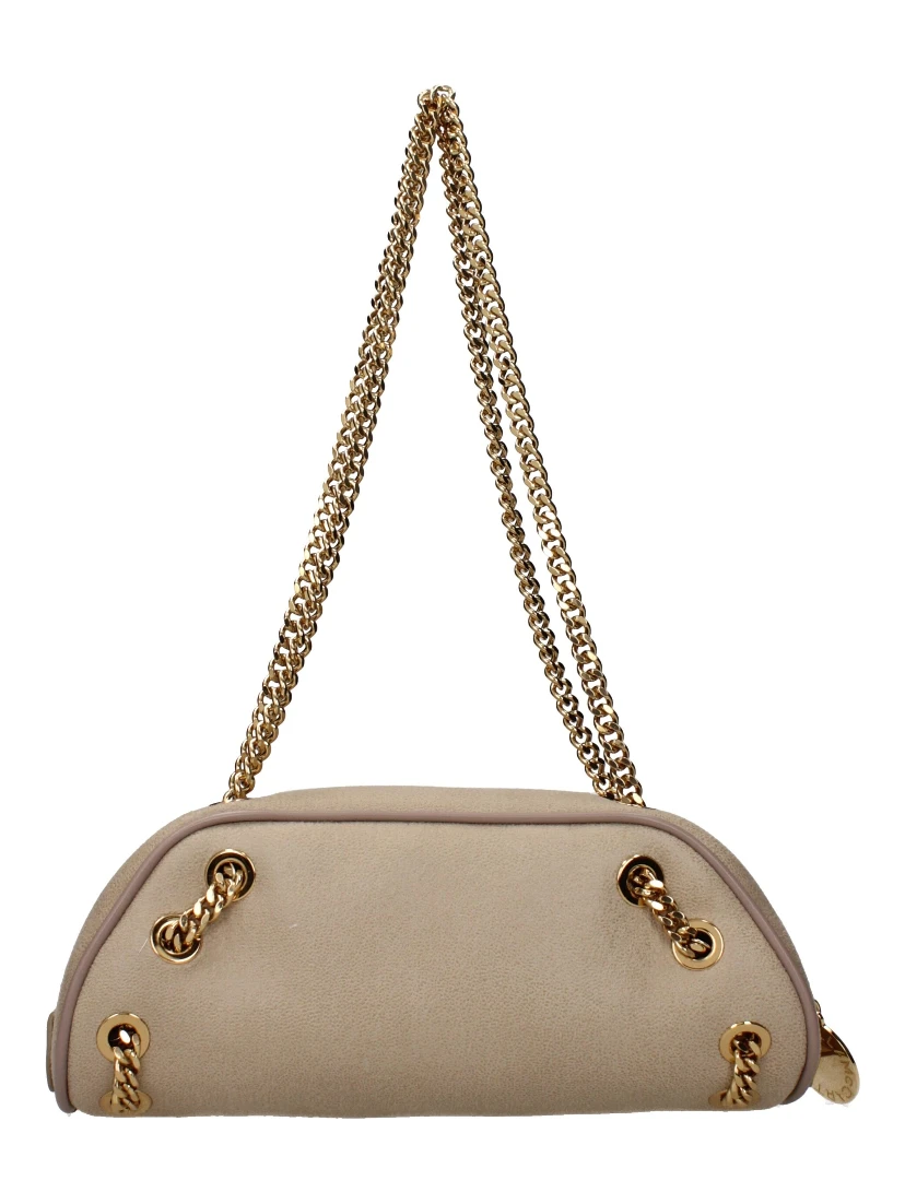 Beige Leather Shoulder Bag