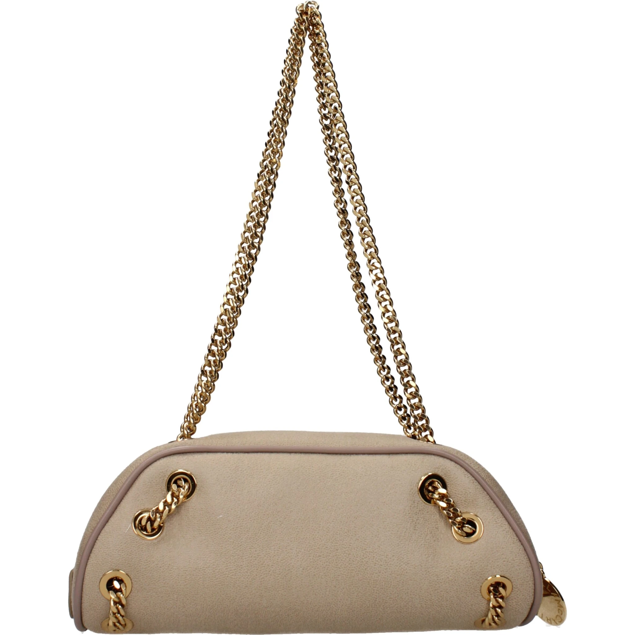 Beige Leather Shoulder Bag