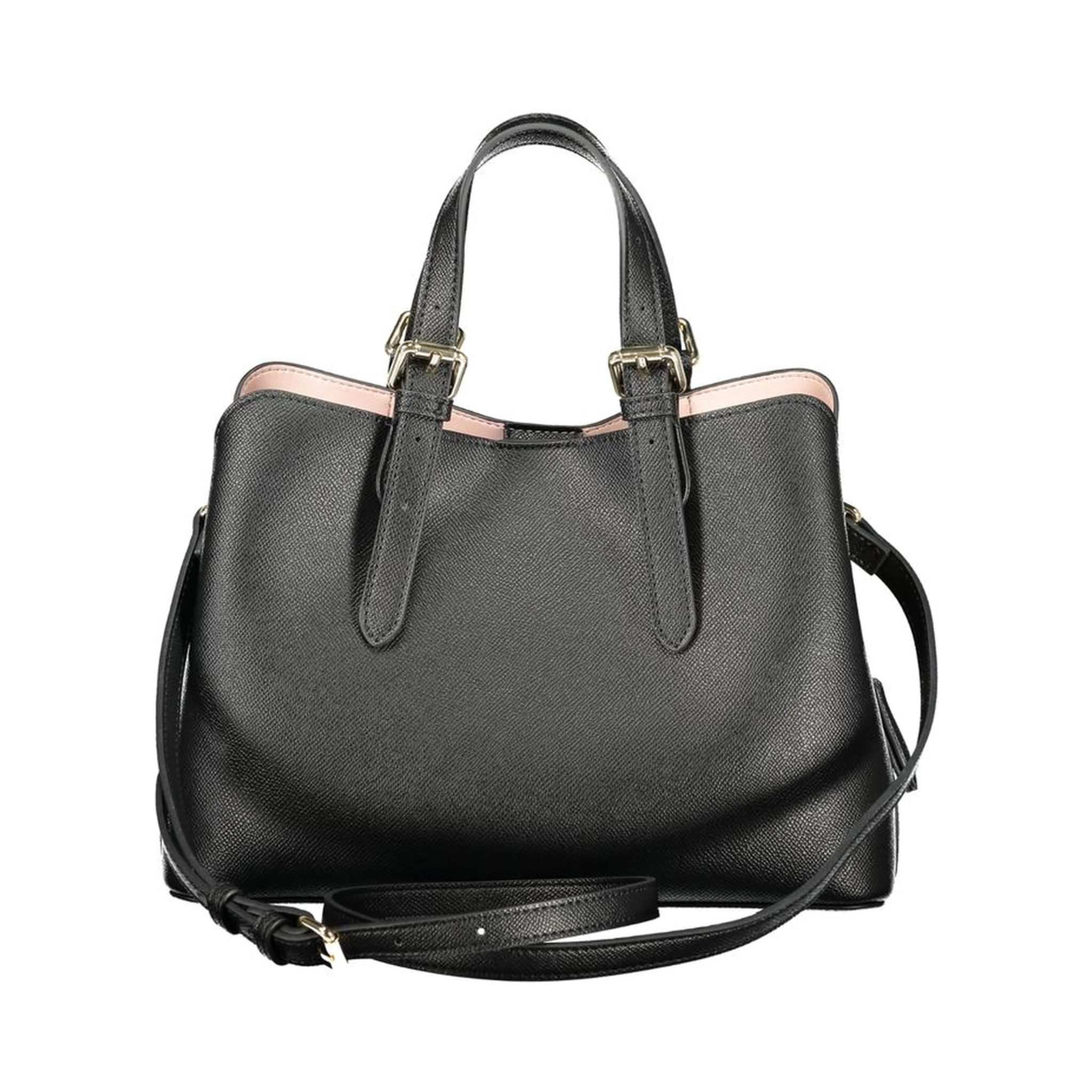 Nero Polyurethane Women Handbag