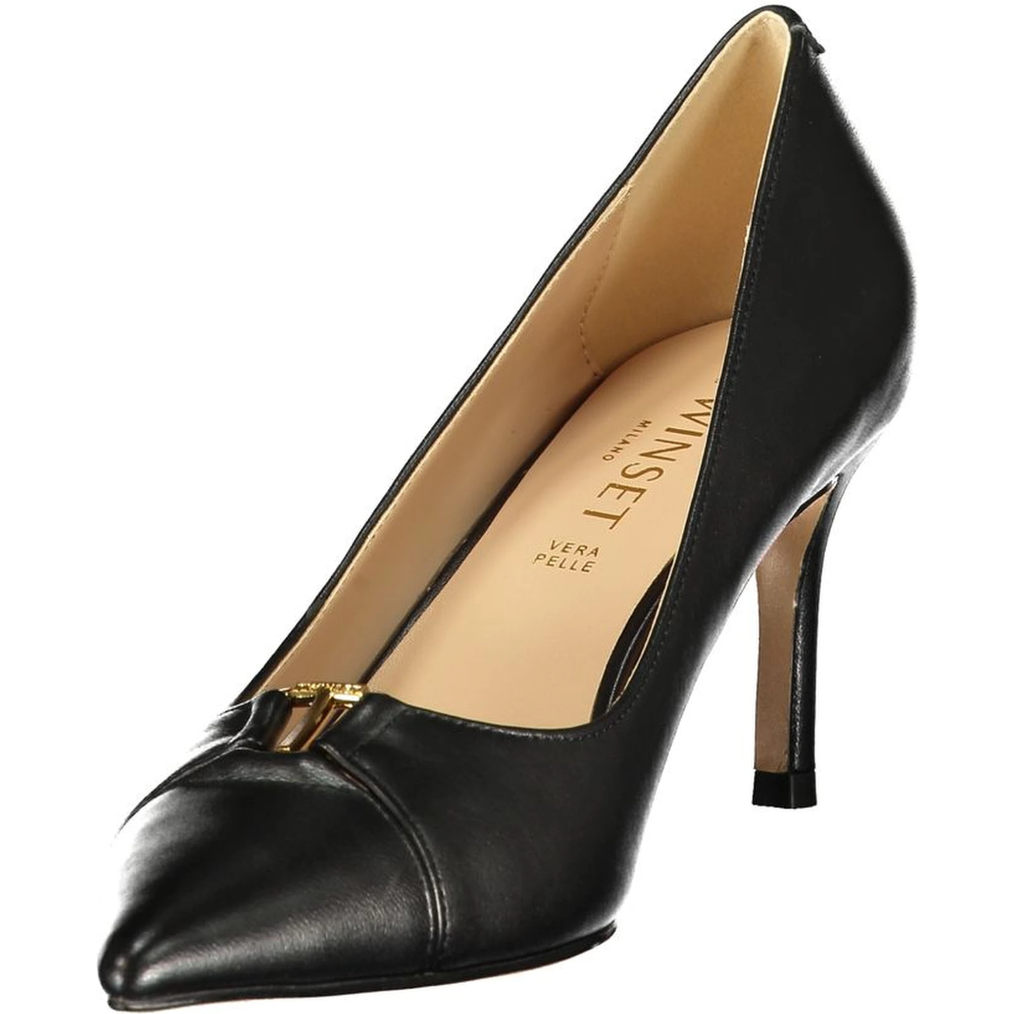 Black Leather Women Classic Shoe