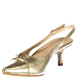 Gold Leather Women's Sandal