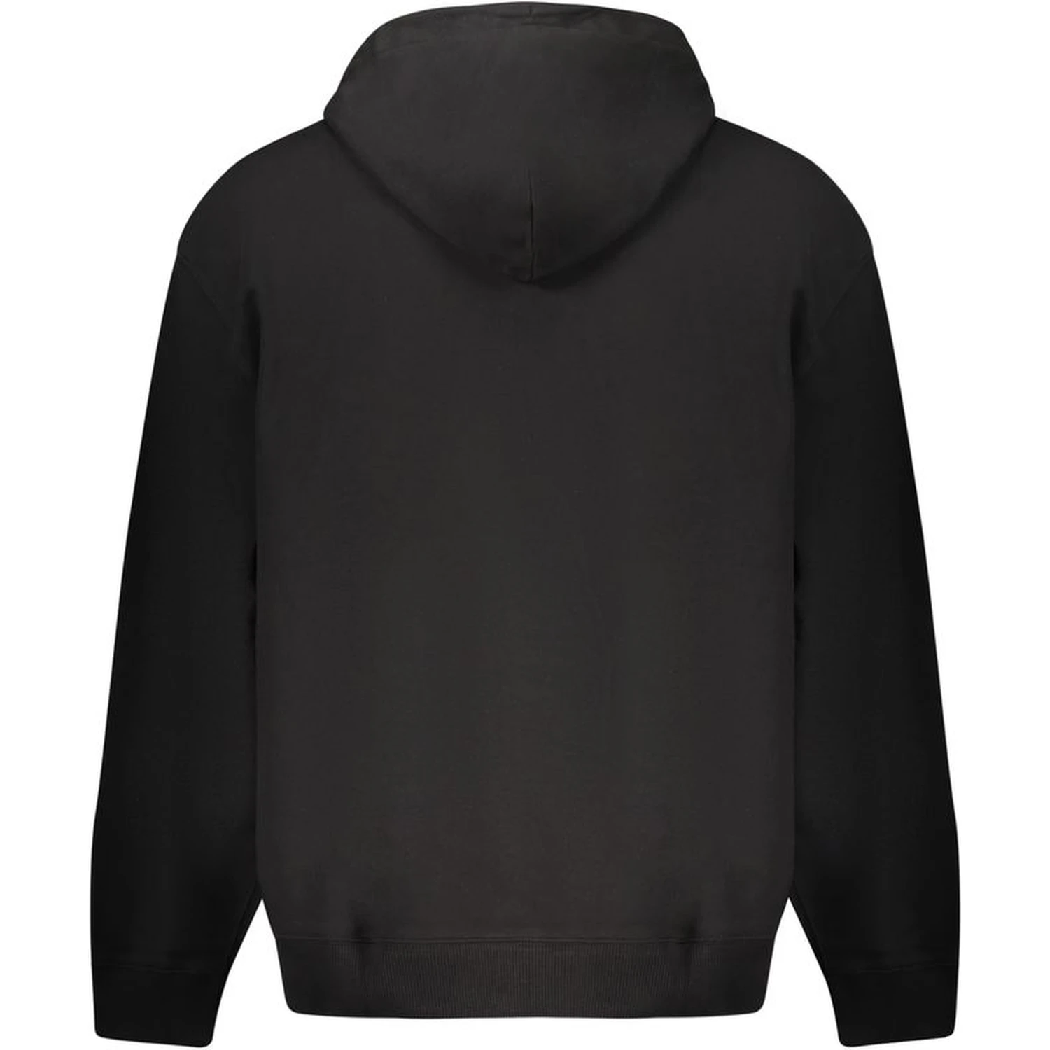 Black Cotton Men Hoodie