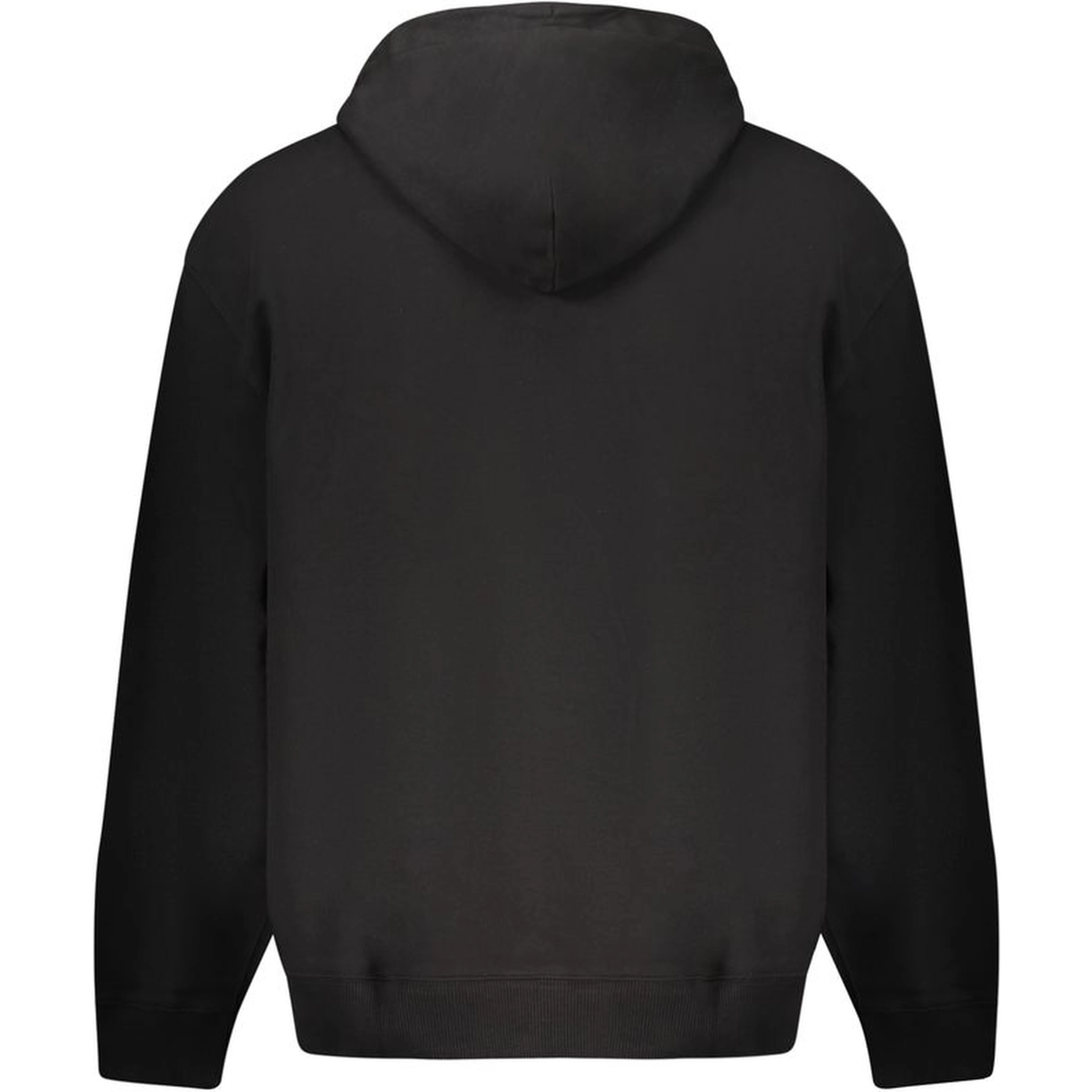 Black Cotton Men Hoodie
