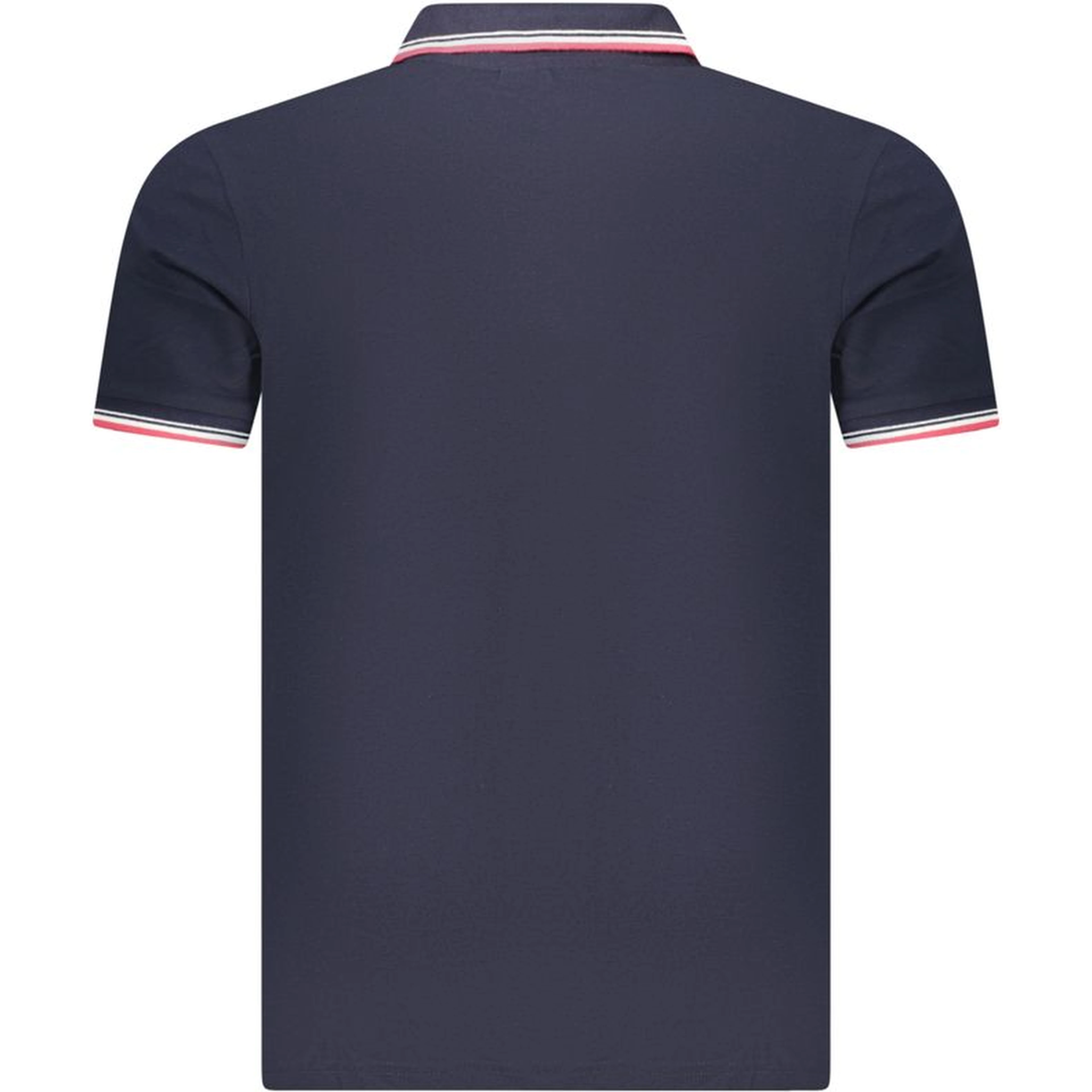 Blue Cotton Men Polo Shirt