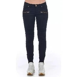 Black Cotton Skinny Jeans