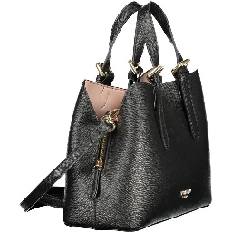 Nero Polyurethane Women Handbag