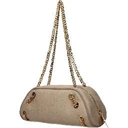 Beige Leather Shoulder Bag