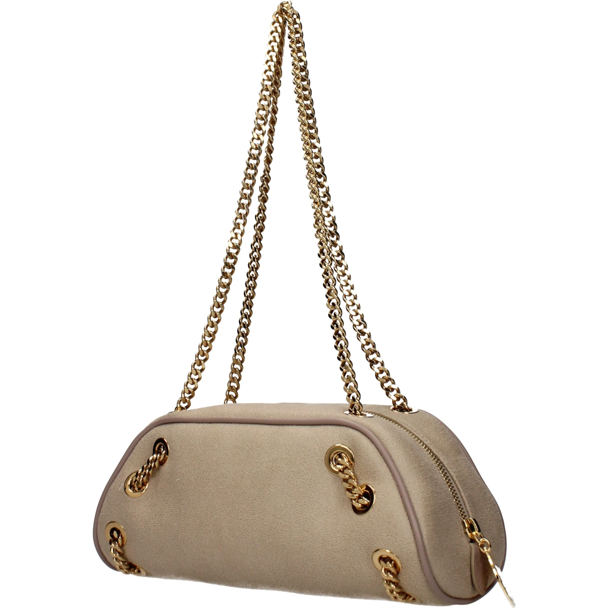 Beige Leather Shoulder Bag